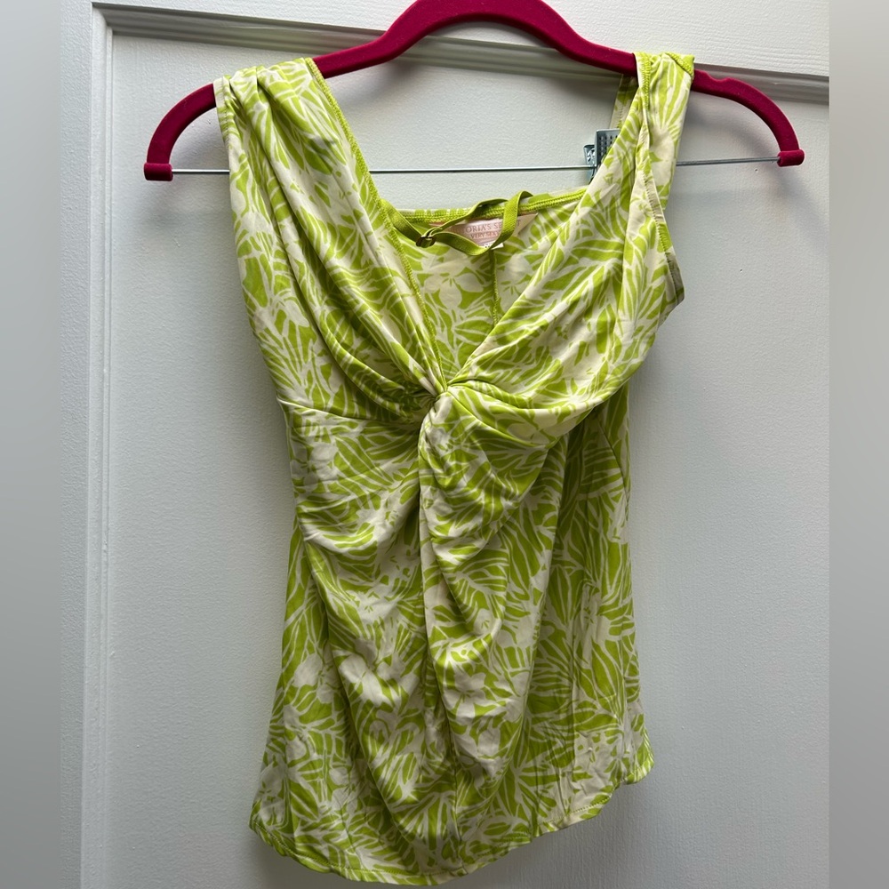 Victoria’s Secret Lime Floral Sleep Tank Sz Medium